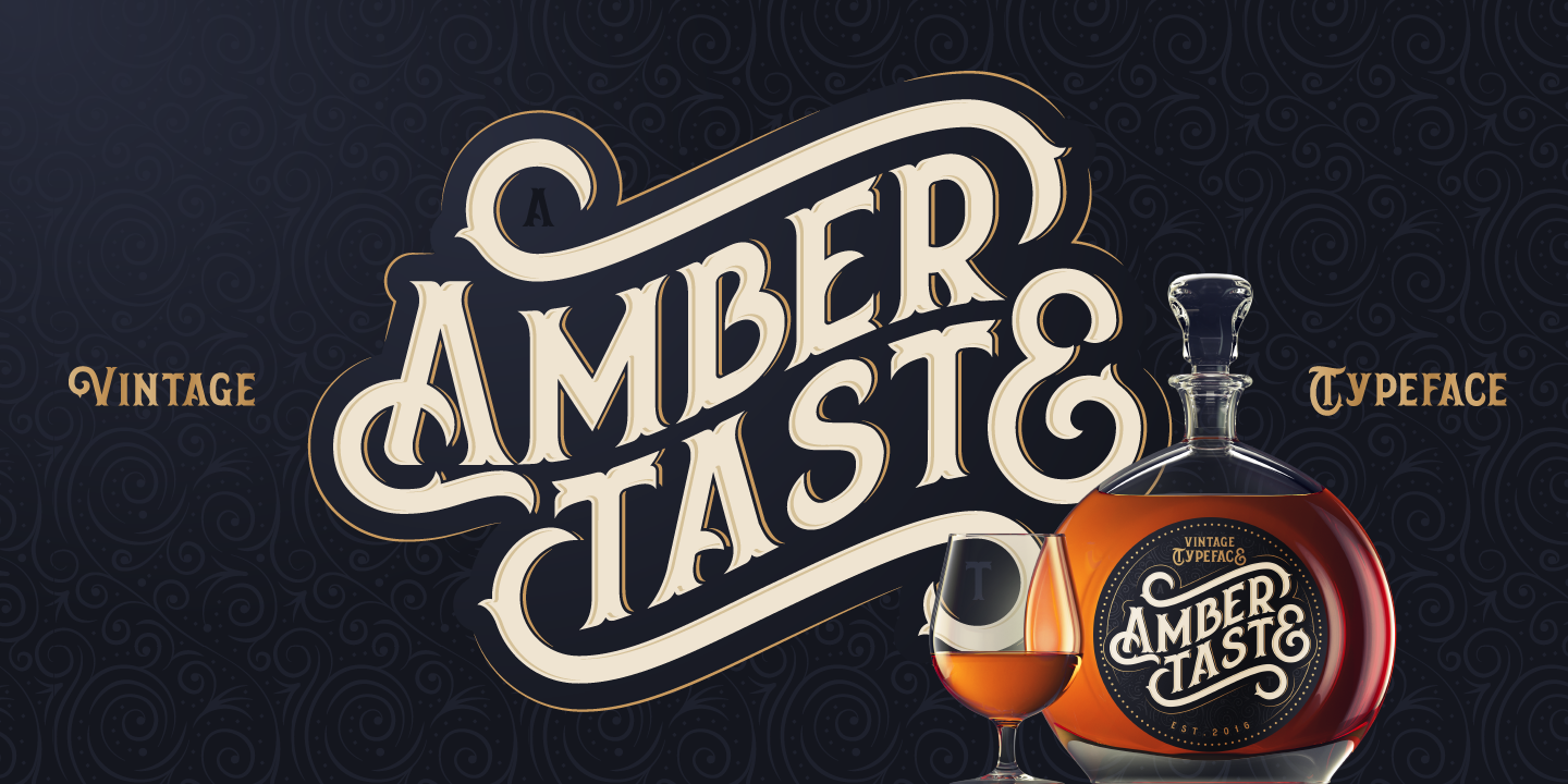 Beispiel einer Amber Taste Taste FX One-Schriftart